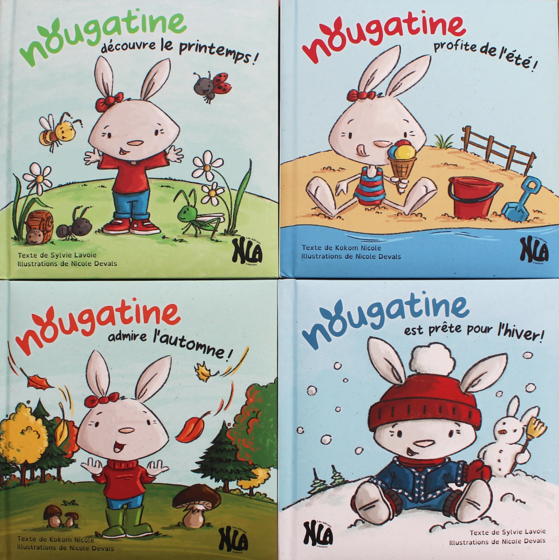 Couverture de « Collection "Nougatine et les saisons" », illustré par Nicole Devals