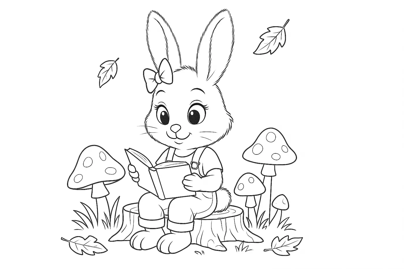 Illustration de l’article Coloriages d’automne : Nougatine et ses amis en 3 scènes à imprimer