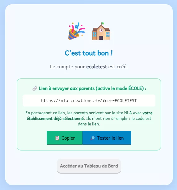 Validation et début de la vente groupée