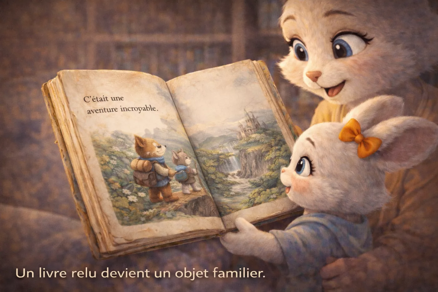 Livre jeunesse relu, objet familier
