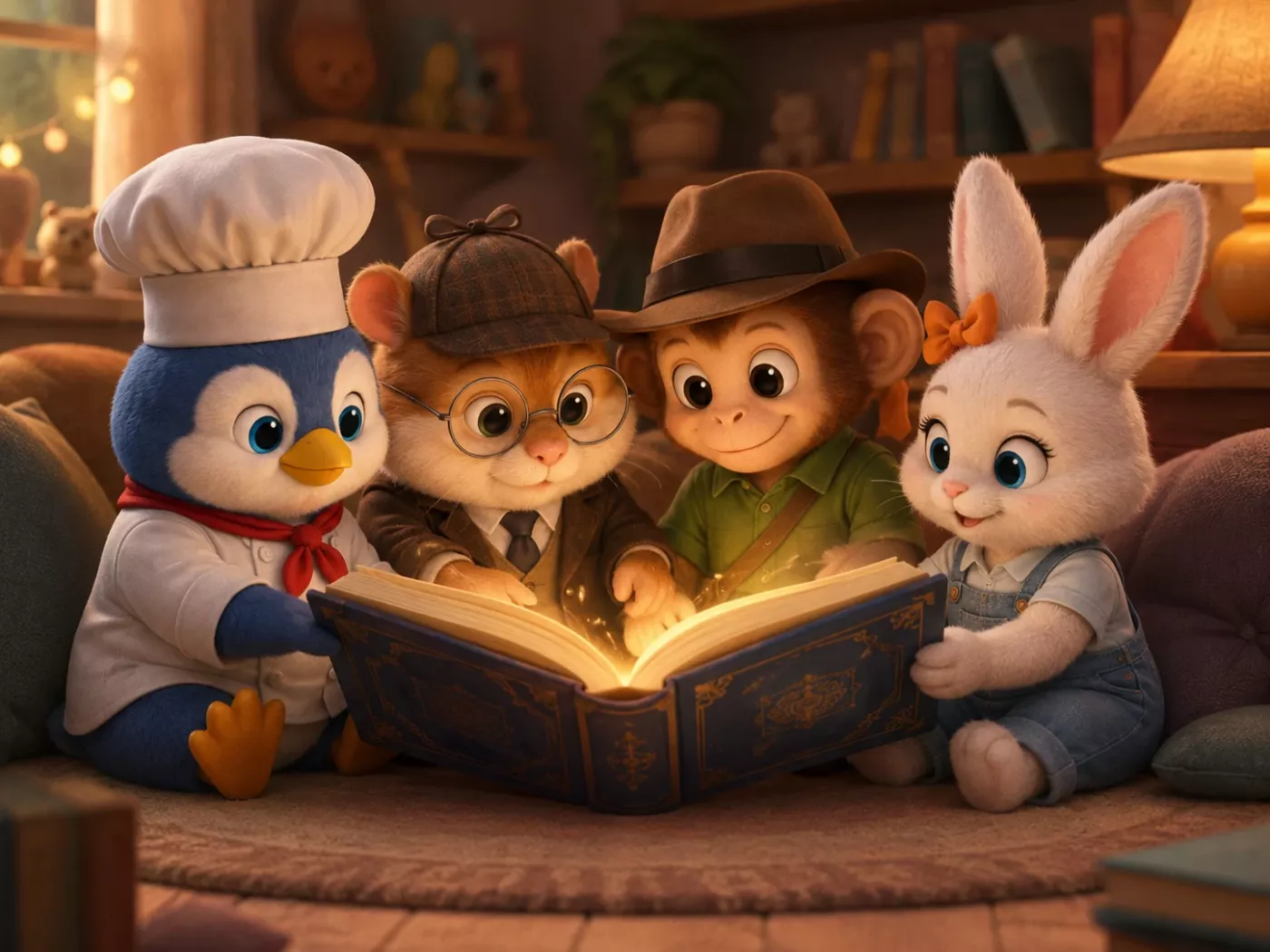 Les personnages de NLA Créations découvrent ensemble un livre magique