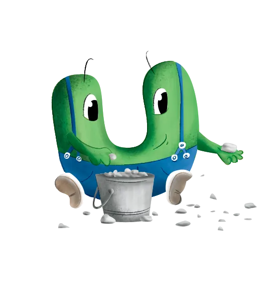 Lettre U personnifiée dans Le Pays de l'Alphabet
