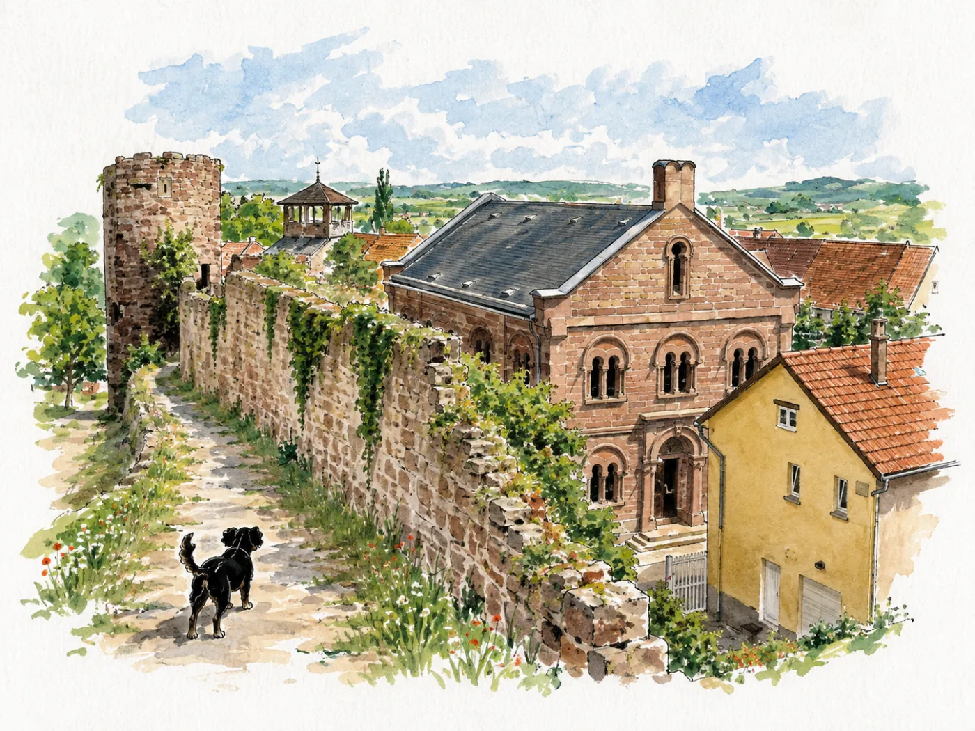Les remparts et la synagogue de Westhoffen illustrés dans l’univers du Secret des remparts