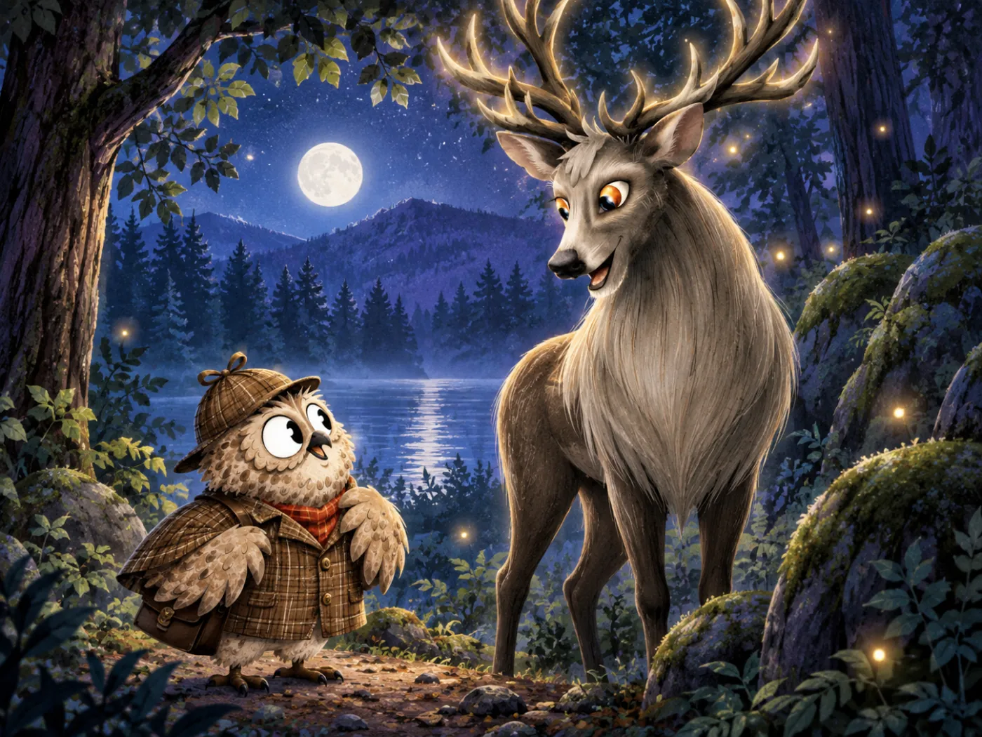 Gasparino rencontre Marcel le cerf de la légende du chasseur maudit dans une forêt vosgienne